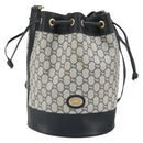 GUCCI GG Plus Supreme purse Shoulder Bag PVC Navy Gold Auth 169393-13