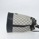 GUCCI GG Plus Supreme purse Shoulder Bag PVC Navy Gold Auth 169393-3