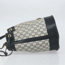 GUCCI GG Plus Supreme purse Shoulder Bag PVC Navy Gold Auth 169393-4