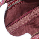 CARTIER Must Line Shoulder Bag Leather Bordeaux Gold Auth 169400-12
