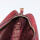 CARTIER Must Line Shoulder Bag Leather Bordeaux Gold Auth 169400-17
