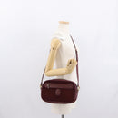 CARTIER Must Line Shoulder Bag Leather Bordeaux Gold Auth 169400-21