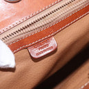 CELINE Macadam Canvas Tote Bag PVC Leather Brown Gold Auth 169401-19
