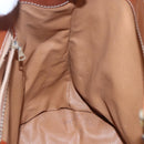 CELINE Macadam Canvas Tote Bag PVC Leather Brown Gold Auth 169401-21
