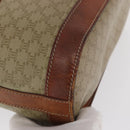 CELINE Macadam Canvas Tote Bag PVC Beige Gold Auth 169402-15