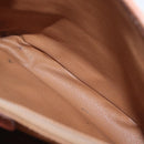 CELINE Macadam Canvas Tote Bag PVC Beige Gold Auth 169402-21