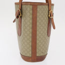 CELINE Macadam Canvas Tote Bag PVC Beige Gold Auth 169402-4