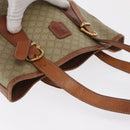CELINE Macadam Canvas Tote Bag PVC Beige Gold Auth 169402-6