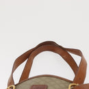 CELINE Macadam Canvas Tote Bag PVC Beige Gold Auth 169402-8