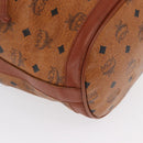 MCM Vicetos Logogram Purse Shoulder Bag PVC Leather Brown Gold Auth 169403-10