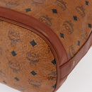 MCM Vicetos Logogram Purse Shoulder Bag PVC Leather Brown Gold Auth 169403-11