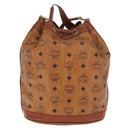 MCM Vicetos Logogram Purse Shoulder Bag PVC Leather Brown Gold Auth 169403-3