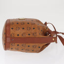 MCM Vicetos Logogram Purse Shoulder Bag PVC Leather Brown Gold Auth 169403-4