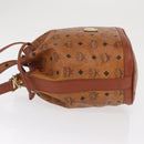 MCM Vicetos Logogram Purse Shoulder Bag PVC Leather Brown Gold Auth 169403-5