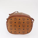 MCM Vicetos Logogram Purse Shoulder Bag PVC Leather Brown Gold Auth 169403-9