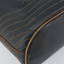 CELINE Purse Shoulder Bag Leather Black Gold Auth 169404-16