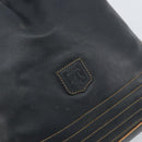 CELINE Purse Shoulder Bag Leather Black Gold Auth 169404-17