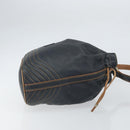 CELINE Purse Shoulder Bag Leather Black Gold Auth 169404-3
