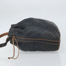 CELINE Purse Shoulder Bag Leather Black Gold Auth 169404-4