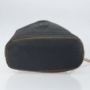 CELINE Purse Shoulder Bag Leather Black Gold Auth 169404-5