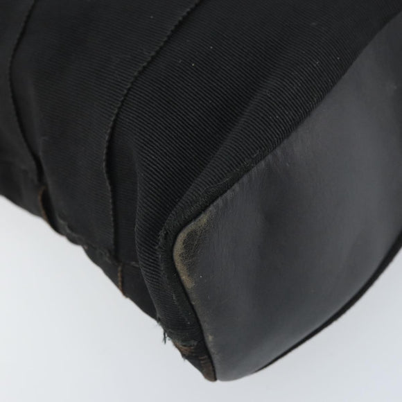 Salvatore Ferragamo Tote Bag Canvas Black Gold Auth 169405