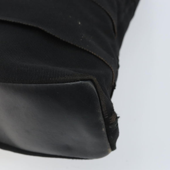 Salvatore Ferragamo Tote Bag Canvas Black Gold Auth 169405