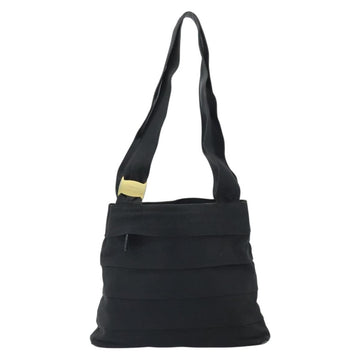 Salvatore Ferragamo Tote Bag Canvas Black Gold Auth 169405 - 0