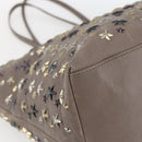 Jimmy Choo Studs Tote Bag Leather Beige Auth 169409-11
