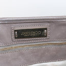 Jimmy Choo Studs Tote Bag Leather Beige Auth 169409-14