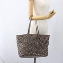 Jimmy Choo Studs Tote Bag Leather Beige Auth 169409-21
