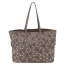 Jimmy Choo Studs Tote Bag Leather Beige Auth 169409-3