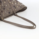 Jimmy Choo Studs Tote Bag Leather Beige Auth 169409-7
