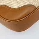 BURBERRY Shoulder Bag Canvas Beige Silver Auth 169410-11