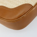 BURBERRY Shoulder Bag Canvas Beige Silver Auth 169410-13
