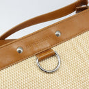 BURBERRY Shoulder Bag Canvas Beige Silver Auth 169410-14
