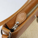 BURBERRY Shoulder Bag Canvas Beige Silver Auth 169410-15