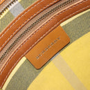 BURBERRY Shoulder Bag Canvas Beige Silver Auth 169410-16