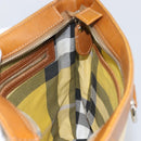 BURBERRY Shoulder Bag Canvas Beige Silver Auth 169410-18