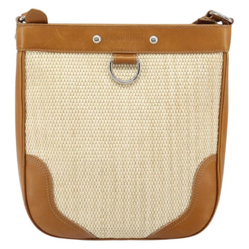 BURBERRY Shoulder Bag Canvas Beige Silver Auth 169410 - 0
