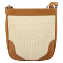 BURBERRY Shoulder Bag Canvas Beige Silver Auth 169410-3