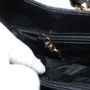 Salvatore Ferragamo Gancini Shoulder Bag Leather Black Gold Auth 169413-23