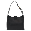 Salvatore Ferragamo Gancini Shoulder Bag Leather Black Gold Auth 169413-2