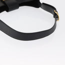 Salvatore Ferragamo Gancini Shoulder Bag Leather Black Gold Auth 169413-7