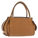 Chloe Hand Bag Leather Brown Gold Auth 169414-1