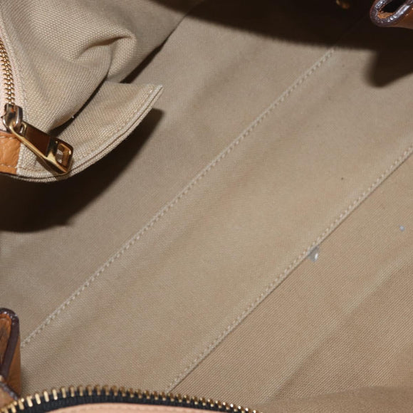 Chloe Hand Bag Leather Brown Gold Auth 169414