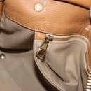 Chloe Hand Bag Leather Brown Gold Auth 169414-19