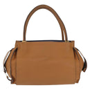 Chloe Hand Bag Leather Brown Gold Auth 169414-2