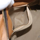 Chloe Hand Bag Leather Brown Gold Auth 169414-20