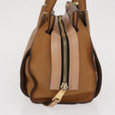 Chloe Hand Bag Leather Brown Gold Auth 169414-5