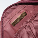 CARTIER Must Line Clutch Bag Leather Bordeaux Gold Auth 169415-14